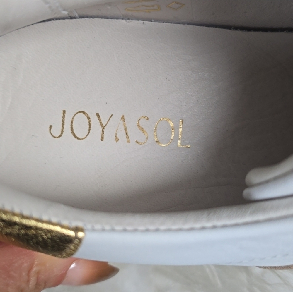 Joyasol Paisley white gold sneakers 37 6.5-7 - Picture 7 of 15